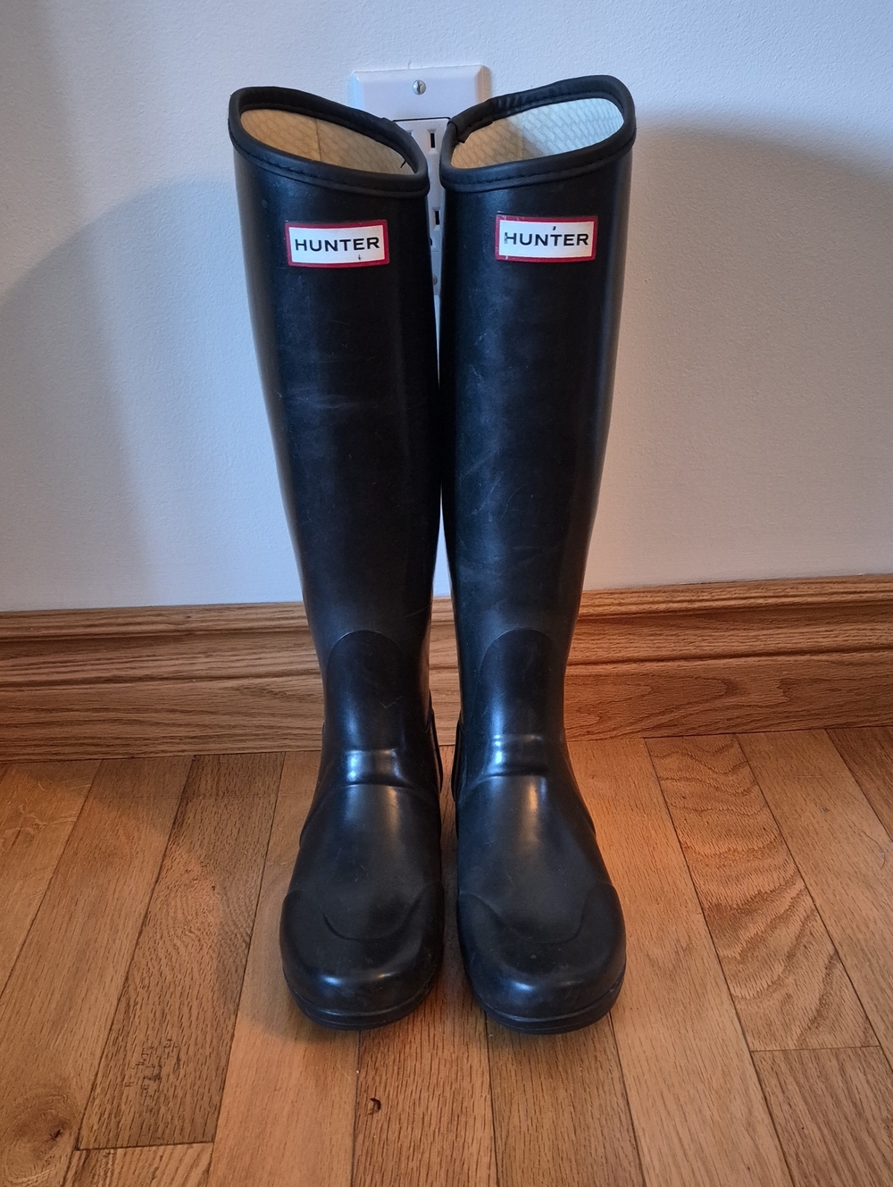 Rare Hunter Regent Black Equestrian Riding Rain Boots Size US 6 / EU 37